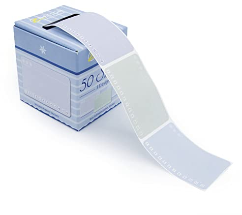 AVERY Zweckform 56822 Gefrieretiketten selbstklebend 50 Stück (58x38mm, beschriftbar, bis zu -20°C, Haushaltsetikett, Tiefkühletikett, Einmachetikett, Marmelade Aufkleber) Sticker auf Rolle