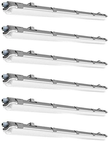 etc-shop LED Feuchtraumlampe 127,5 cm Werkstattleuchte neutralweiß LED Wannenleuchte 18 Watt LED Röhre Garage, 1x T8 18W 1x 1700lm 4000K, 6er Set