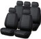 TOYOUN Autositzbezüge Full Set Universal Fit Jacquard Tuch Auto Sitzbezüge Set Grau Sitzbezüge Auto Set Stoff Universal Autositzbezüge Sitzschoner Auto Schonbezug Autositz