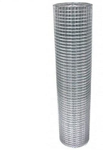 Recinzione da giardino, recinzione per selvaggina, rete zincata, griglia metallica di sbarramento (150/15/15 G6 50 M #E08473)