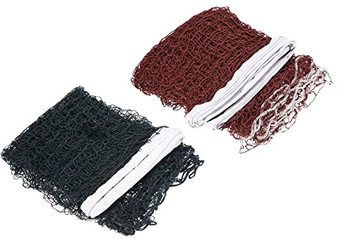 PATIKIL 20x2.5ft Badminton Net, 2 Pack Badminton Court Netting Replacement for Outdoor Indoor Beach Backyard, Red Green