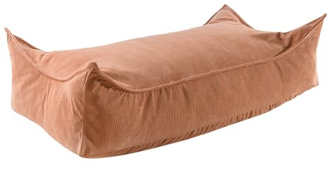 MEOWBABY Sitzsack Kinder – Bequemer und gemütlicher Kinder-Sitzsack mit Füllung, ideal für das Kinderzimmer | Sitzsäcke fürs Kinderzimmer, Slimcord, Ziegelrot