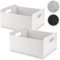 Aufbewahrungskorb Filz Organizer faltbare Aufbewahrungsbox Filz Box Aufbewahrung Filz Aufbewahrungsbox Kleiderschrank Regal Korb Filzkorb Aufbewahrung Kleiderschrank (weiss, 2er)