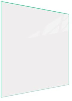 DarHaus Plaque de recouvrement, 50 x 52 cm, en verre, pour cuisinières électrique, à induction ; convient comme décoration, protection anti-éclaboussures ou planche à découper, Blanche