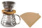 Rtyweth Juego de cafetera para verter con filtro, cafetera de goteo, cafetera de goteo, juego de cafetera, verter café a alta temperatura