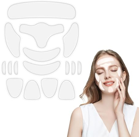 EUYKQNOI 16 Piezas Parches Antiarrugas,Parches Faciales Antiarrugas, Alisadores Faciales Antiarrugas, Almohadillas para el Cuidado de la Piel para alisar e hidratar ojos, boca, frente