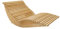 Home Deluxe Wellenholzliege WOLGA - 120 cm | Holzliege, Gartenliege, Designliege
