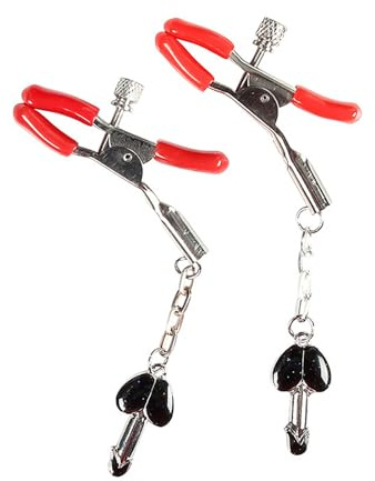 Kutocesy Ajustable Pezón Pinzas Con Puntas De Silicona Suave Pene Colgante BDSM Bondage Pezón Clips Para Adultos Juguetes Sexuales Para Mujeres Parejas