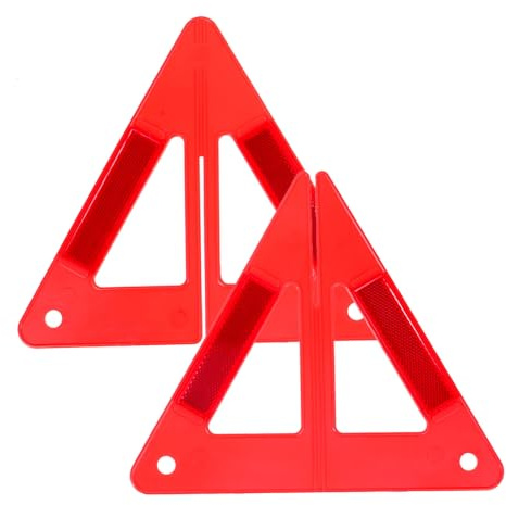 POPETPOP Triángulo Reflectante Plegable De Emergencia para Coche 1 Unidad Compacta Uso Vial Seguridad Carretera Condiciones Adversas
