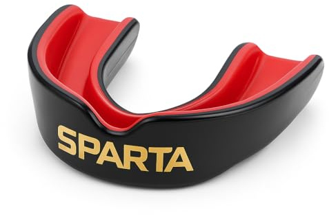 Sparta Gumshield Mouthguard for Boxing, MMA, Muay Thai, Rugby, Football – Adults & Kids Boil & Bite Gum Shield with Case – Shock-Absorbing Mouth Guard for Training & Sparring