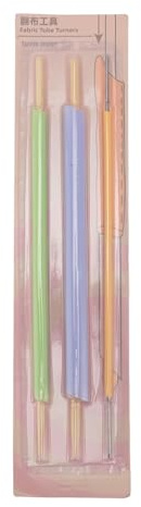 SIXRUN 3 Giradores de Tubos de Tela, Herramienta de Costura Ligera Portátil Multiusos con de bambú para Accesorios de Costura de Juego de Tela de Giro Rápido
