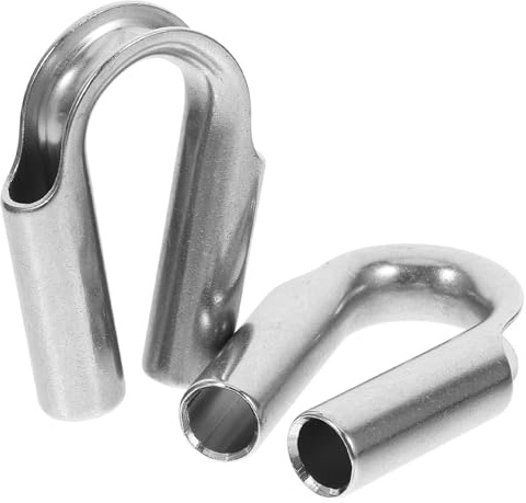 6 pezzi di ditale for tubo in corda acciaio inossidabile con collare for fune metallica soffietto, anello serraggio for cavi metallici Per Funi Metalliche(6mm)
