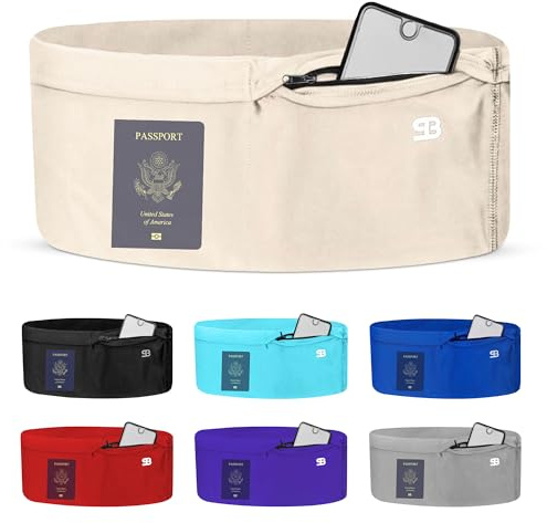 StashBandz [Original] Running Belt for Women & Men –Slim No-Bounce Fanny Pack with 4 Large Secure Pockets & Zipper for Phone, Money & Essentials – Designed for Fitness, Travel & Everyday Use
