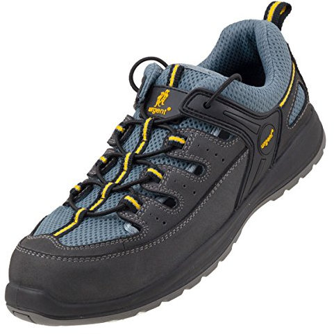 Urgent Arbeitsschuhe Sicherheitsschuhe Sandal Sommer Garten Industrie 310 S1 (Grau, EU Schuhgrößensystem, Erwachsene, Numerisch, M, 43)