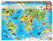 Educa - Puzzle Weltkarte Kinder | Kinderpuzzle 150 Teile | ab 6 Jahren (18115)