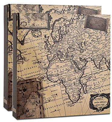 Arpan 2 x Picture Photo Album 4x6/10x15cm for 200 Photos – Holiday & Travel, Holiday Memory Scrapbook with Plastic Sleeves, Dad 1000 Photo Album