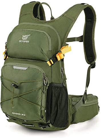 SKYSPER Wanderrucksack 20L Fahrradrucksack Skirucksack Rucksack Herren für Fahrrad Trinkrucksack