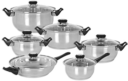 Batería de Cocina Genese Acero 12 Piezas (Quttin S2212791) - EAN: 8435476266711