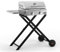 Onlyfire Edelstahl Gasgrill Grillwagen 2 Brenner mit Faltbarem Wagen, Seitenablagen und Grillplatte aus Keramische Lackbeschichtung, Grillfläche 45,8x36cm, 4,7 kW, Gasgrill Plancha Griddle für Garten