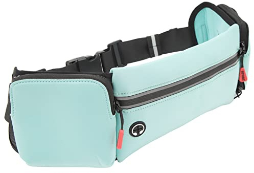 Riñonera para correr, cinturón de hidratación, bolsa para botella de agua, impermeable, para senderismo, escalada, deportes al aire fitness, celeste