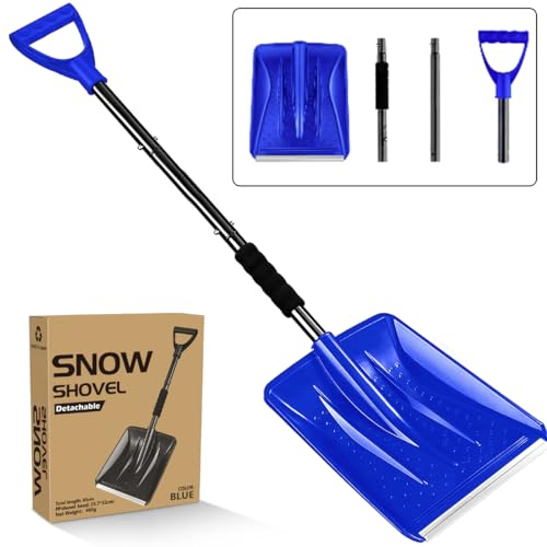 Pala de nieve, 2025 New Upgrade Large-Capacity Lightweight Aluminum Portable Snow Shovel