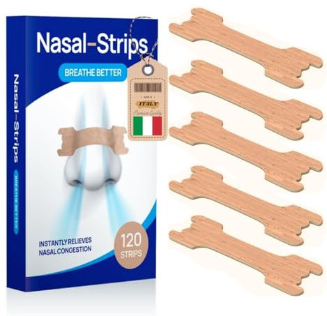 120 Tiras Nasales Antironquidos Extra Fuertes 19x66mm, Adhesivas para Mejorar la Respiración y Reducir Ronquidos, Pack de 120 Unidades