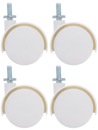 JECOMPRIS Ruedas Giratorias Para Muebles 4 Piezas Plástico 1.5 Pulgadas Movimiento Silencioso 360° Para Oficina Hogar Fácil Instalación