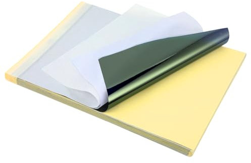 50 Stück Tattoo Zubehör Tattoo Transferpapier Tattoo Stencil Papier 4-lagiges Transferpapier für präzise Tattoo-Übertragungen DIN A4