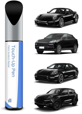 PARTS4EV (C9X/2T) Lápiz de pintura Negro Jet Metálico para Porsche - Coincidencia exacta para picaduras y arañazos