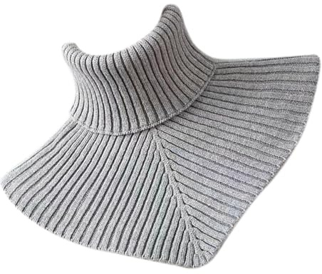 Maxtonser Sciarpa invernale lavorata a maglia da donna a collo alto lavorata a maglia, sciarpa solida per donne alla moda