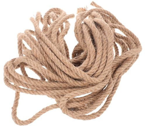 GLEAVI Cordel de Yute Grueso 10 Mm X 15 M, Cuerda Retorcida Natural para Jardinería, Manualidades y Embalaje, Resistente Humedad y Antideslizante, Hilo para Atar Plantas y Decoración