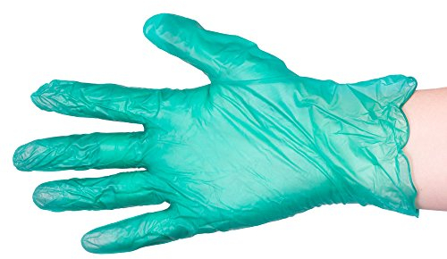 UNIGLOVES Unicare Vinyl Disposable Gloves - Gants d'examen polyvalents, sans poudre ni latex - Boîte de 100, vert, taille S (GS0122)