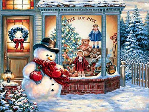 YSCOLOR Diamond Painting Broderi Santa Julgran Diy Diamantmålning Korsstygn Bild Rhinestones Full Round Diamond Mosaic 30X40cm