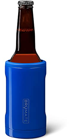 BrüMate Hopsulator Bott'l Insulated Bottle Cooler for Standard 12oz Glass Bottles | Glass Bottle Insulated Stainless Steel Drink Holder for Beer and Soda (Royal Blue)