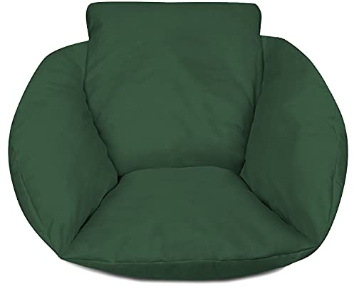 Ferocity Suspendu Hamac Chaise Coussins, Oreiller avec Dossier, Imperméable Siège de Chaise Rembourrage pour Patio Jardin, Balançoire Panier Suspendu Coussin de Siege, Vert [114]