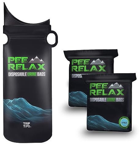 TRIPTIPS 1000CC Urinbeutel für Reisen für Frauen Männer Kinder, 12/24 Stück Einweg-Urinbeutel für Reisen, Unisex Notfall-Urinbeutel auslaufsicher, Auto-Urinbeutel, tragbarer Urinbeutel für Staus im