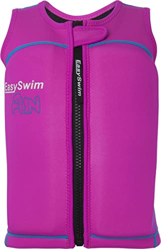 EasySwim - UV-Schwimmweste für Kinder - Fun - Rosa - Größe S: 13-17kg (Brustumfang max. 52 cm, Länge der Schwimmweste 37 cm)…