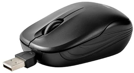 Souris Filaire USB avec Cordon rétractable Souris de Jeu Souris Optique de Haute qualité Souris 1000DPI Souris de Voyage Moins bruyante pour Ordinateur Portable, Bureau, Maison, Ordinateur