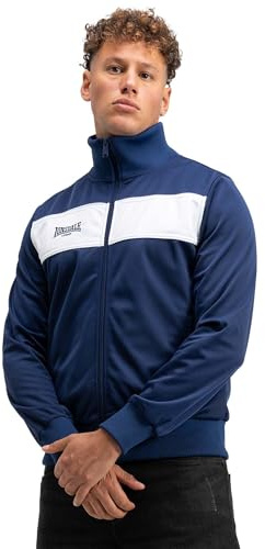 Lonsdale herr Alnwick träningsjacka | Lätt jacka med fickor med dragkedja och elastiska muddar, bekväm passform för löpning och fritidsbruk