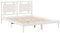 vidaXL Massivholzbett, Bett Extra Lang ohne Matratze, Bettgestell mit Lattenrost Kopfteil, Holzbett Doppelbett für Schlafzimmer, Weiß 160x210cm