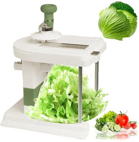 Trituradora de repollo, cortador manual de verduras para chucrut, rebanadora de mandolina de cocina, rebanadora de repollo de acero inoxidable para ensalada de col, herramienta duradera de preparación