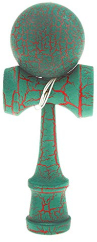 Wooden Crack Paint Kendama Toy Kids Ball Games Green & Red, Green Red