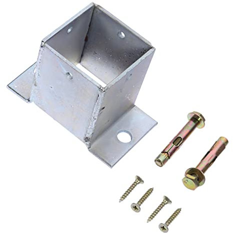 Operitacx Manguito De Base De Columna Para Postes Cuadrados Base Para Postes De Terraza y Anclaje Resistente De Madera