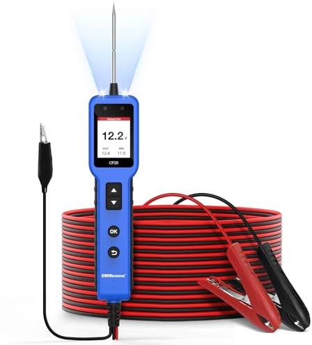 OBDResource Automotive Circuit Tester, 12V 24V Car Power Circuit Probe Tester Electrical Diagnostic Tool with LCD Display&Illuminating Lights, Component Activation (CP20)