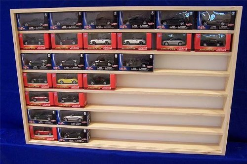 Alsino V-19 Vitrine Modellauto Sammlervitrine Holz Setzkasten Spur N und Z 90 x 61 x 8,5 - mit Acrylglasscheiben