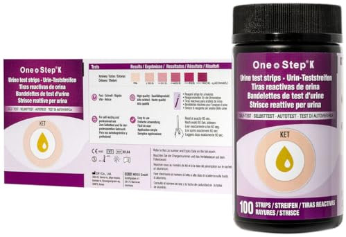 One Step Ketone Test Strips 100 Ketosis Urine Tests for Keto Low-Carb Diet