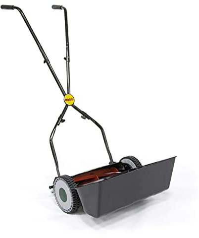 Webb WEH30 Sidewheel Manual Hand Push Cylinder Lawnmower with 4 Cutting Heights, 30cm Cutting Width and 17L Collection Box - Voted Best Buy Budget Mower by BBC Gardener’s World - 3 Year Guarantee