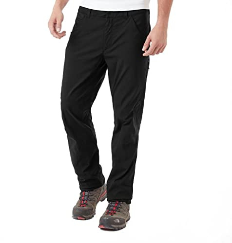 Berghaus Men's Ortler 2.0 Walking Trousers | Water Resistant | Comfortable Fit | Breathable Full Leg Trousers, Black/Black, 34 34