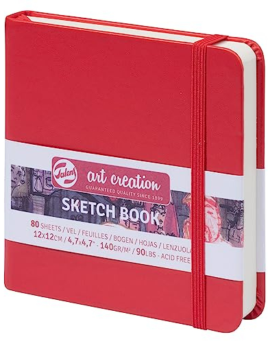 Talens Art Creation Sketch Book, Rot 12x12cm, 140g, 80 Blatt …