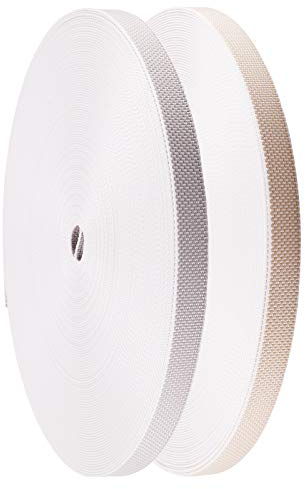 Rollladengurt 22/23 mm in Grau, 50m, Verstärkte-Ausführung Made IN Germany, Gurtband für Rolladen und Jalousie, Maxi Rolladengurt strapazier- und reißfest, stabiles Rolladenband (0,44€/m)